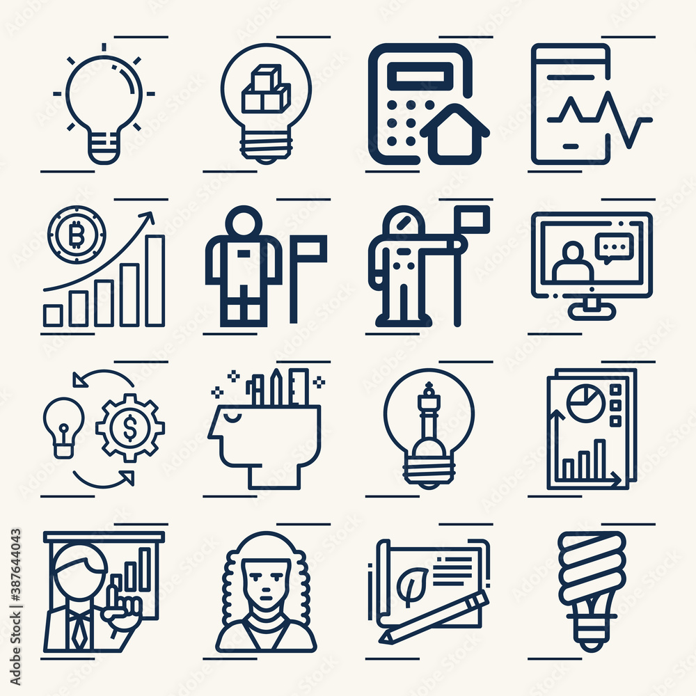Simple set of estimate related lineal icons. Simple set of estimate related lineal icons.