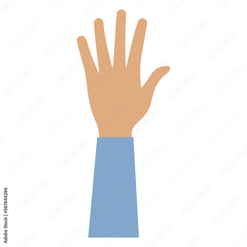 Hand icon vector. Human palm symbol