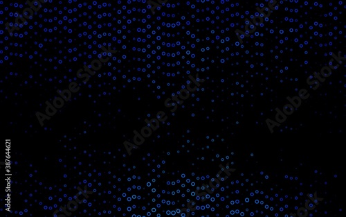Dark BLUE vector background with bubbles. © Dmitry
