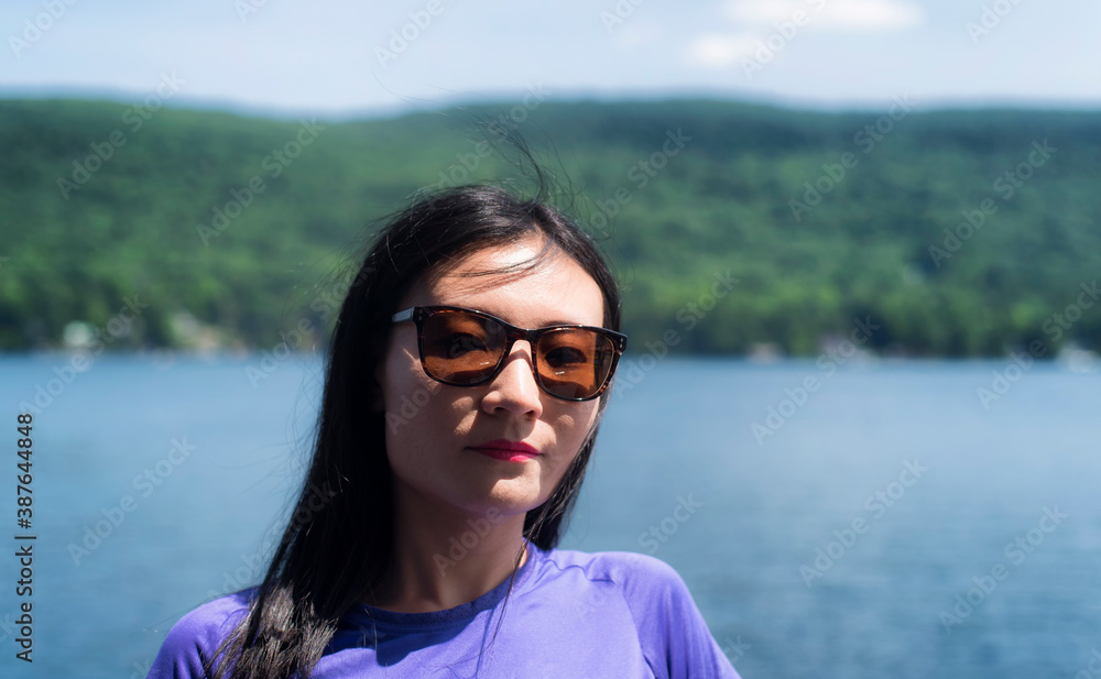 chinese woman lake george summer travel chinese woman lake george summer travel