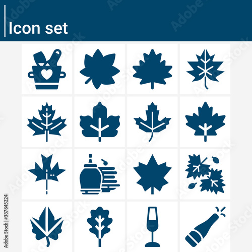 Simple set of yeah related filled icons.