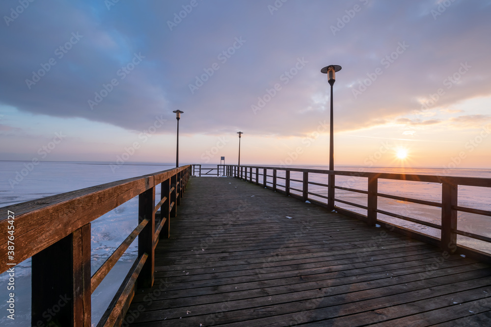 pier at sunset