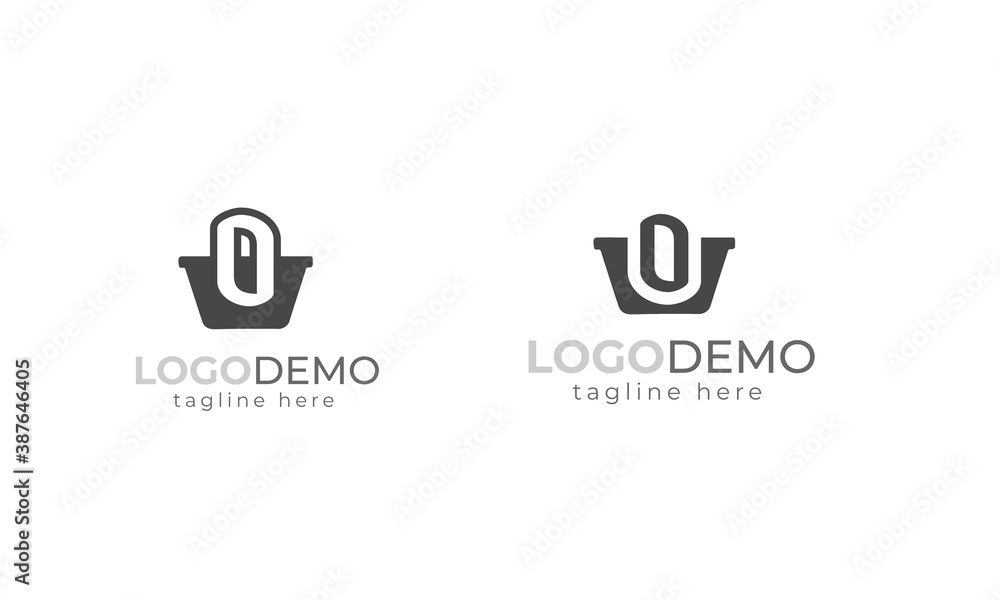 Fototapeta premium Shopping Basket And initial O latter logo design vector Illustration .