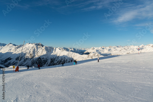 Panorama of the Austrian ski resort of Ischgl.