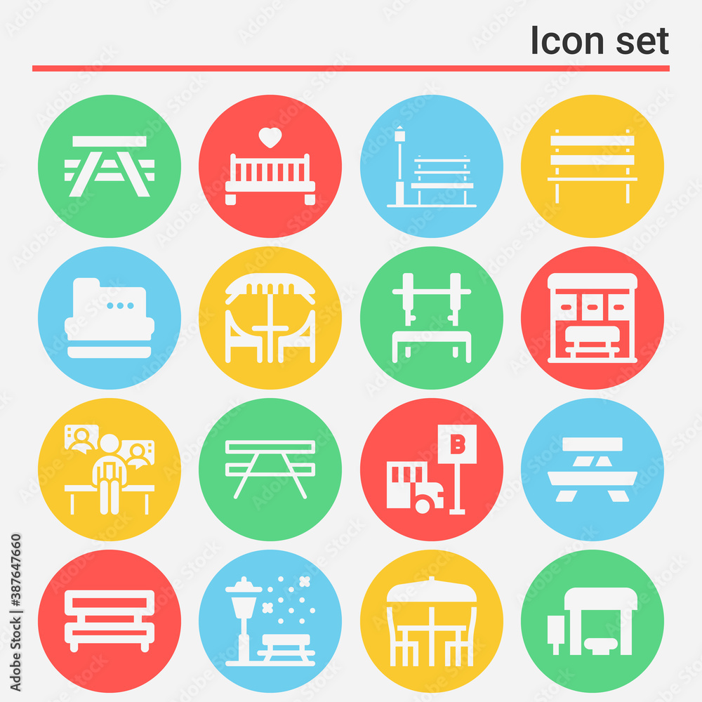 16 pack of window seat filled web icons set 16 pack of window seat filled web icons set