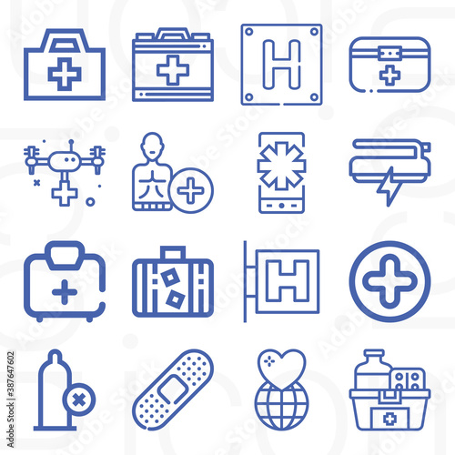 16 pack of equals  lineal web icons set