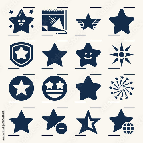 Simple set of perform related filled icons.