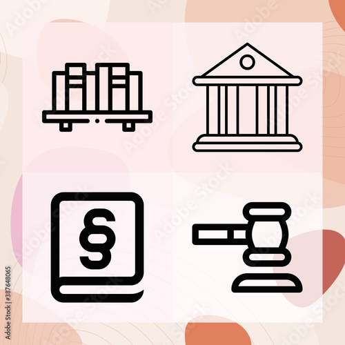 Simple set of prohibition related lineal icons