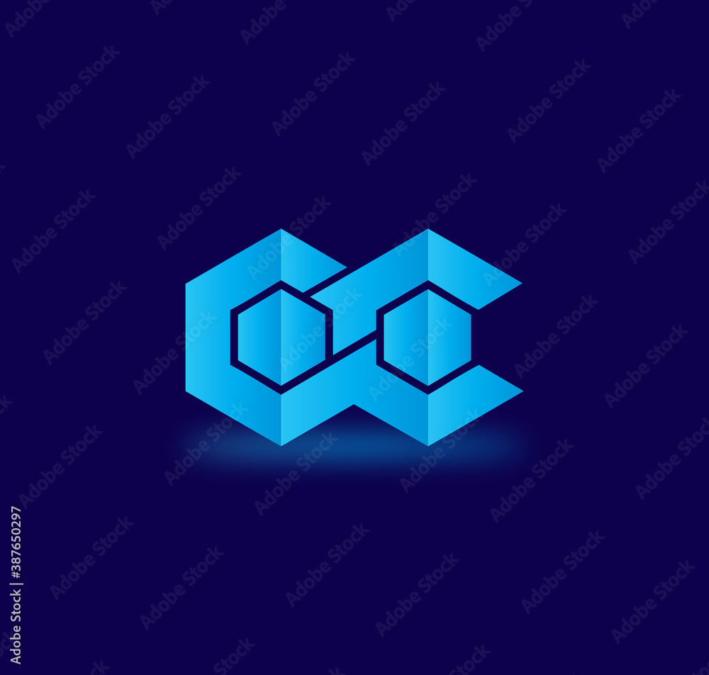 CC Alphabet Modern Logo Design Concept CC Alphabet Modern Logo Design Concept
