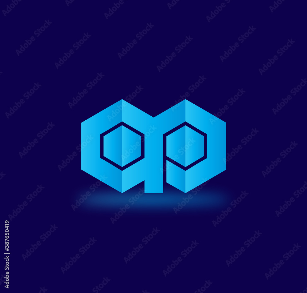 QP Alphabet Modern Logo Design Concept QP Alphabet Modern Logo Design Concept