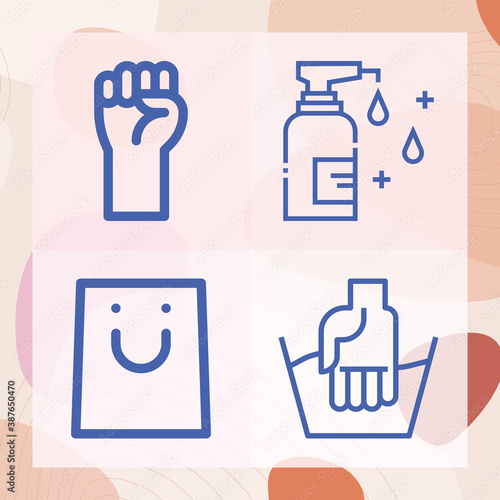 Simple set of holding related lineal icons Simple set of holding related lineal icons