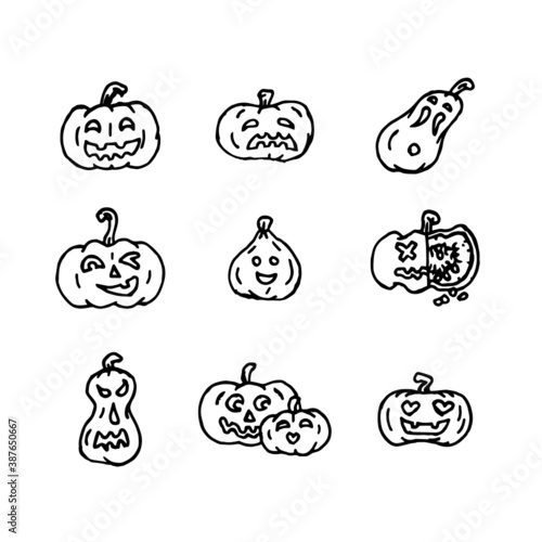 Halloween pumpkins and squash