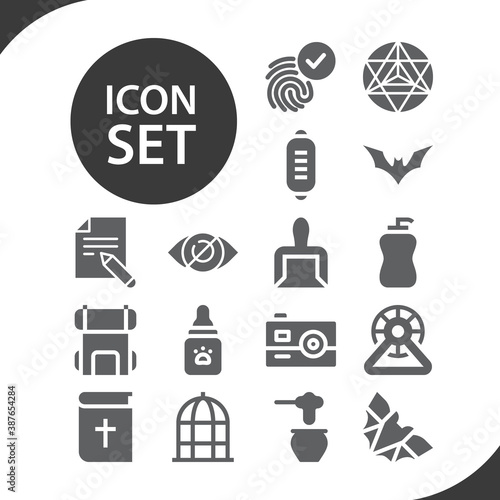 Simple set of mystery related filled icons.