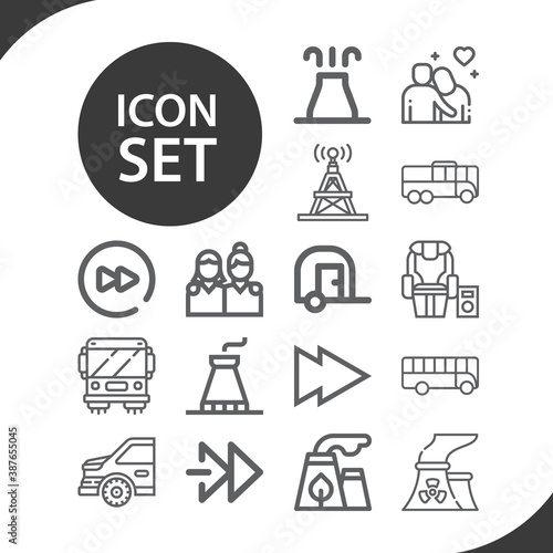 Simple set of rear related lineal icons.