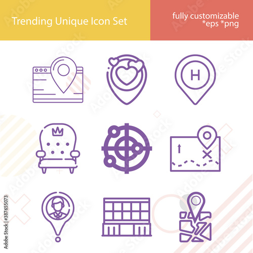 Simple set of placebo related lineal icons.