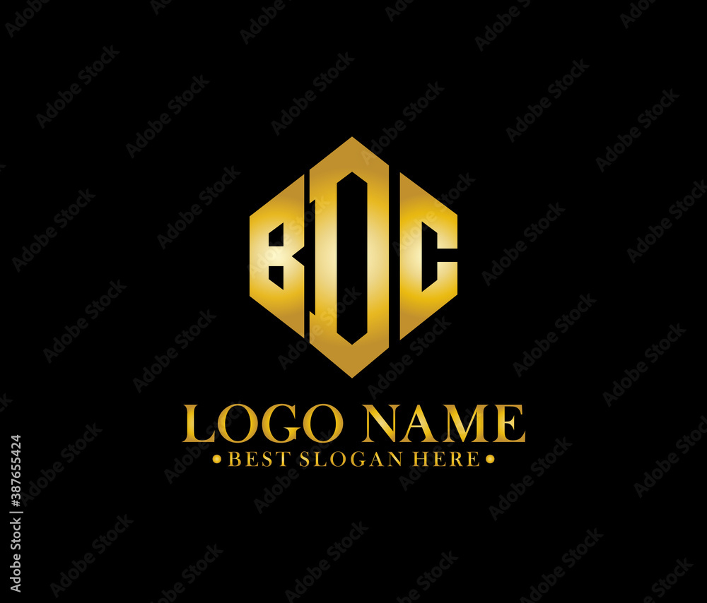 Fototapeta premium BDC Diamond Alphabet Logo Design Concept