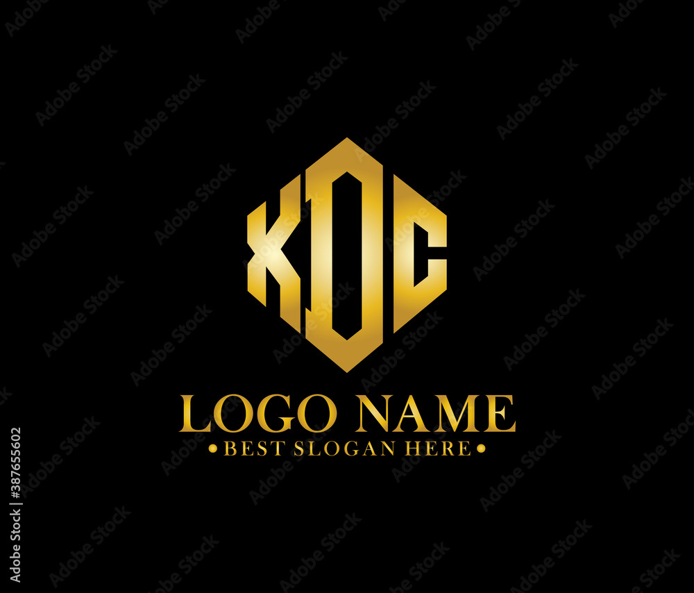 Obraz premium XDC Diamond Alphabet Logo Design Concept
