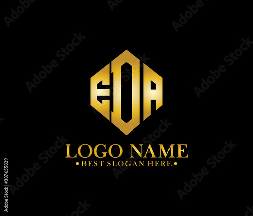 EDA Diamond Alphabet Logo Design Concept