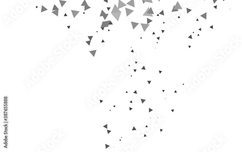 Light Silver, Gray vector texture in triangular style. © Dmitry