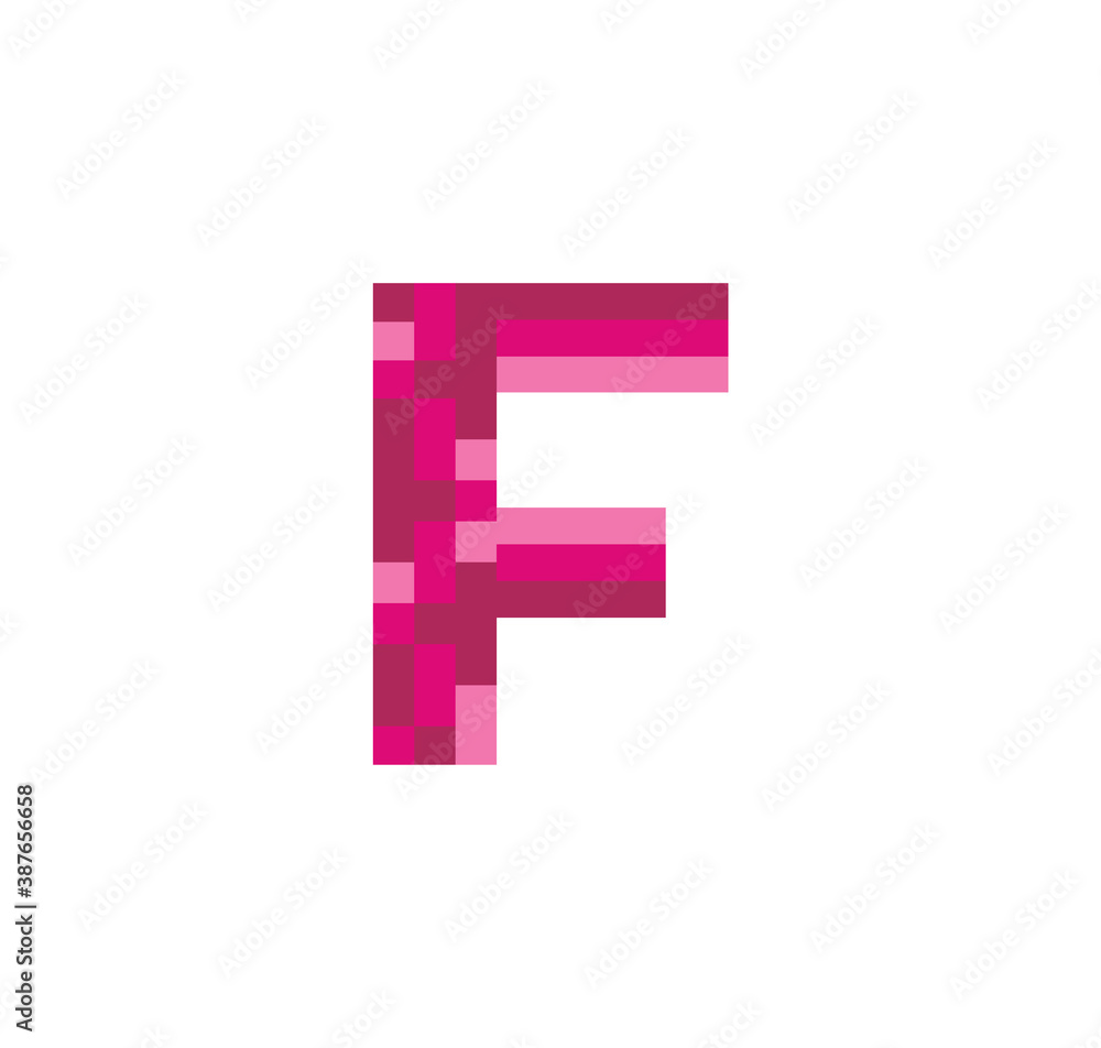 F Alphabet Pixel Modern Logo Design Concept F Alphabet Pixel Modern Logo Design Concept