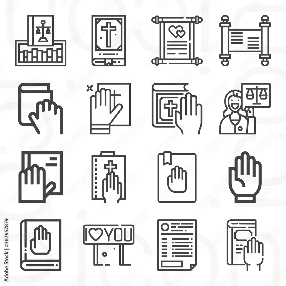 16 pack of vow lineal web icons set 16 pack of vow lineal web icons set
