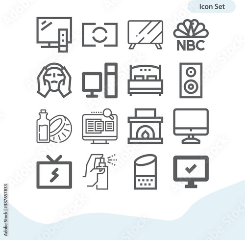 Simple set of living related lineal icons.