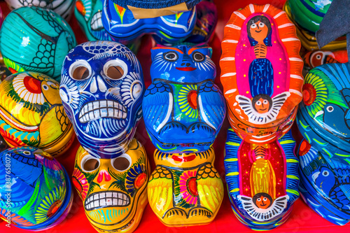 Colorful Mexican Ceramic Boxes Los Cabos Mexico