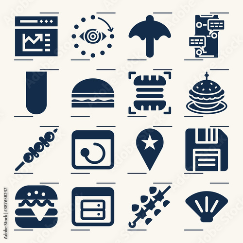 Simple set of cache related filled icons.