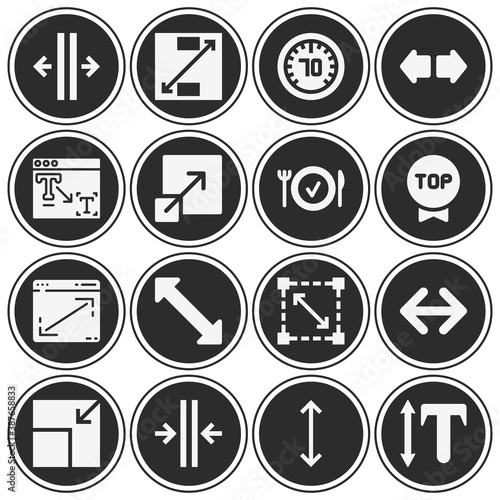 16 pack of optimum  filled web icons set