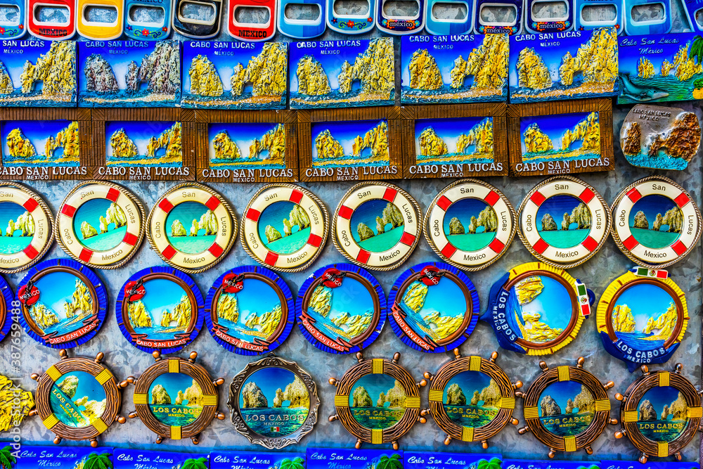 Fototapeta premium Colorful Mexican Magnets Los Cabos Mexico