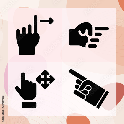 Simple set of digital arteries related filled icons