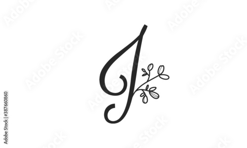 J wedding flowers alphabet characters