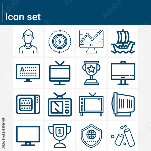 Simple set of nomination related lineal icons.