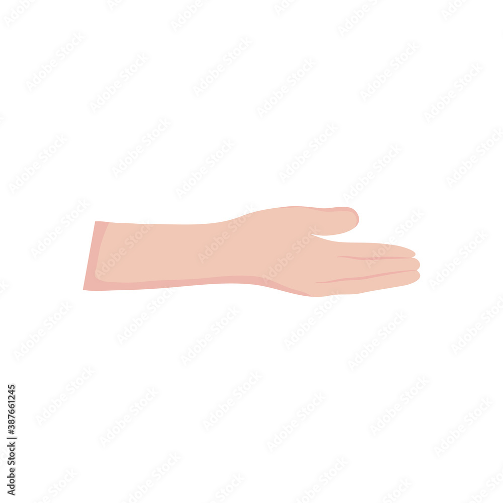 icon of hand, flat style design icon of hand, flat style design