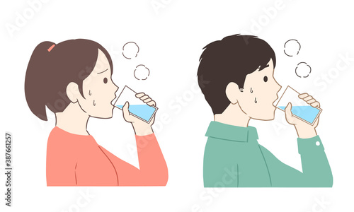 水分補給をする(線無し)