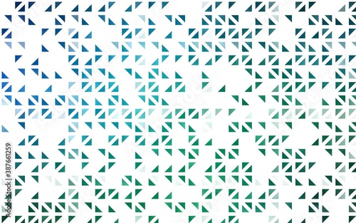 Light Blue  Green vector texture in triangular style.