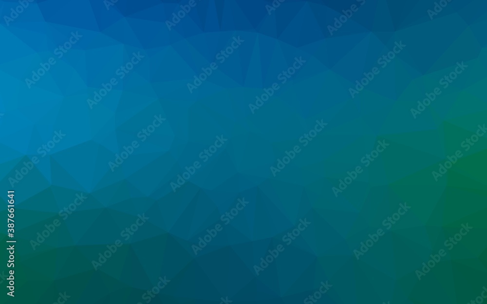 Light Blue, Green vector polygon abstract background.