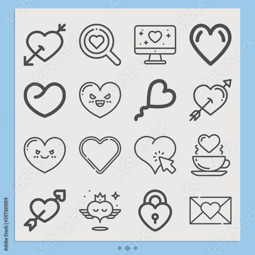 Simple set of soft spot related lineal icons.