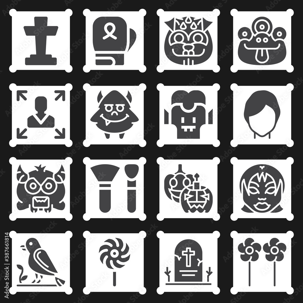 16 pack of unanimous filled web icons set 16 pack of unanimous filled web icons set