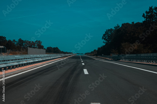 car driving on highway