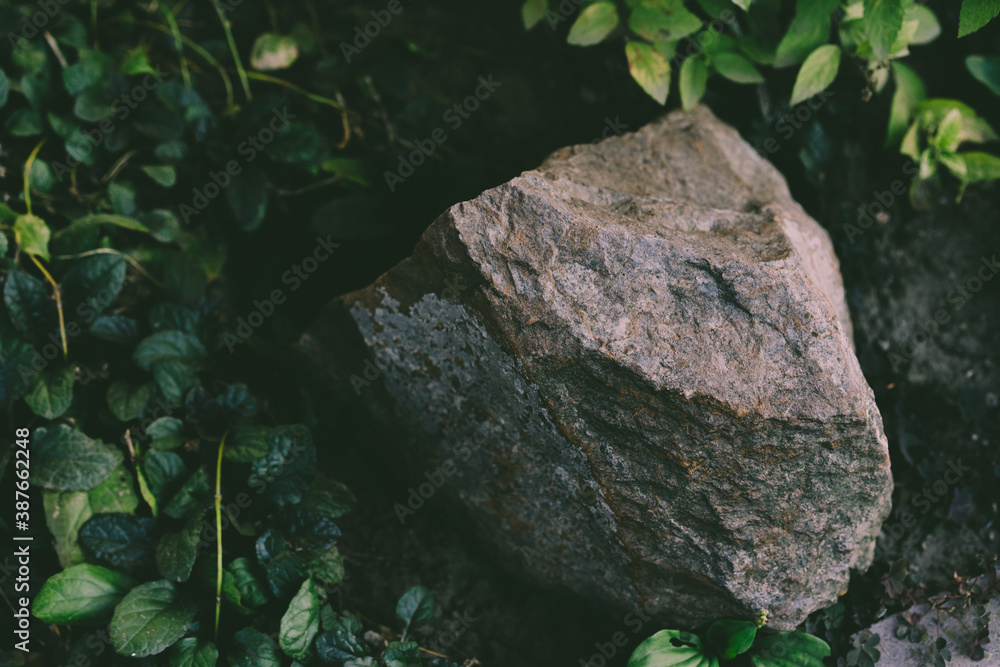 The stone lies on the ground The stone lies on the ground