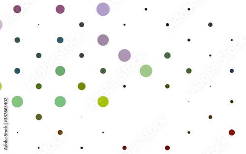 Light Multicolor  Rainbow vector pattern with spheres.