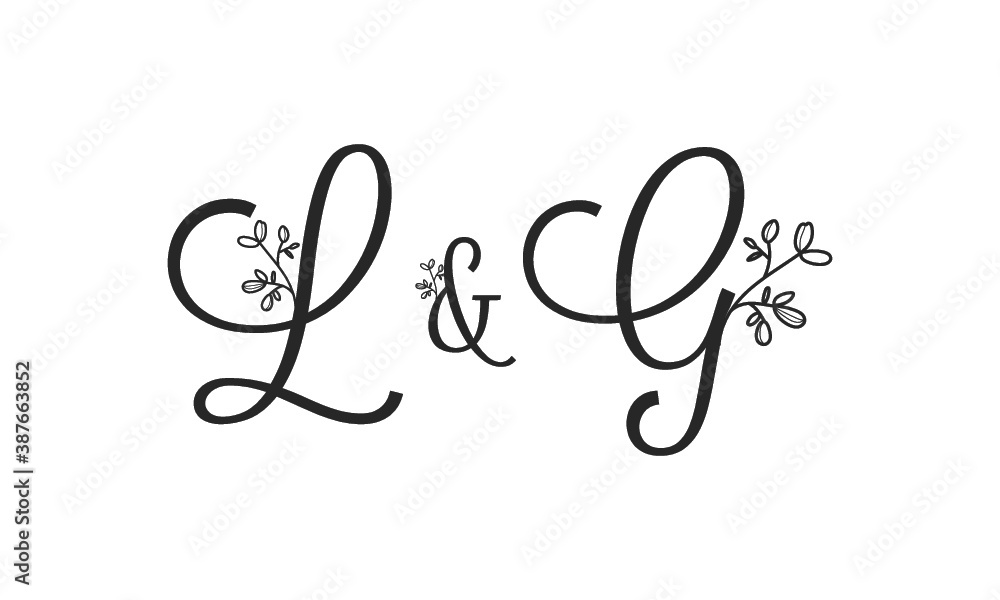 L&G floral ornate letters wedding alphabet characters L&G floral ornate letters wedding alphabet characters