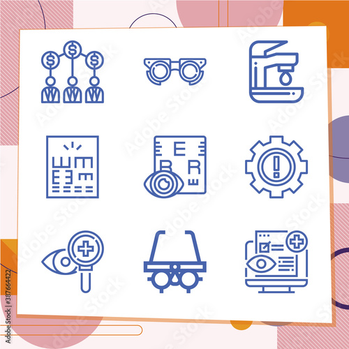 Simple set of 9 icons related to prudence