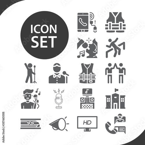 Simple set of tenor related filled icons.