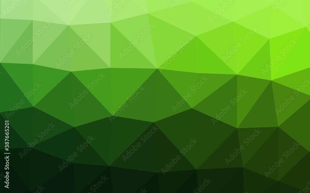 Light Green vector shining triangular background. Light Green vector shining triangular background.