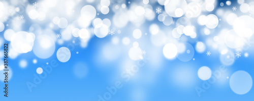 Abstract blue Christmas background snowflakes snow winter illustration 