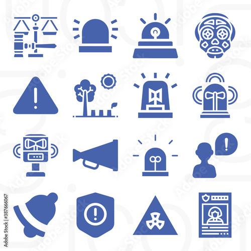 16 pack of alive  filled web icons set