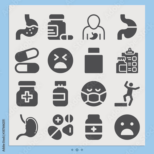 Simple set of ill related filled icons.