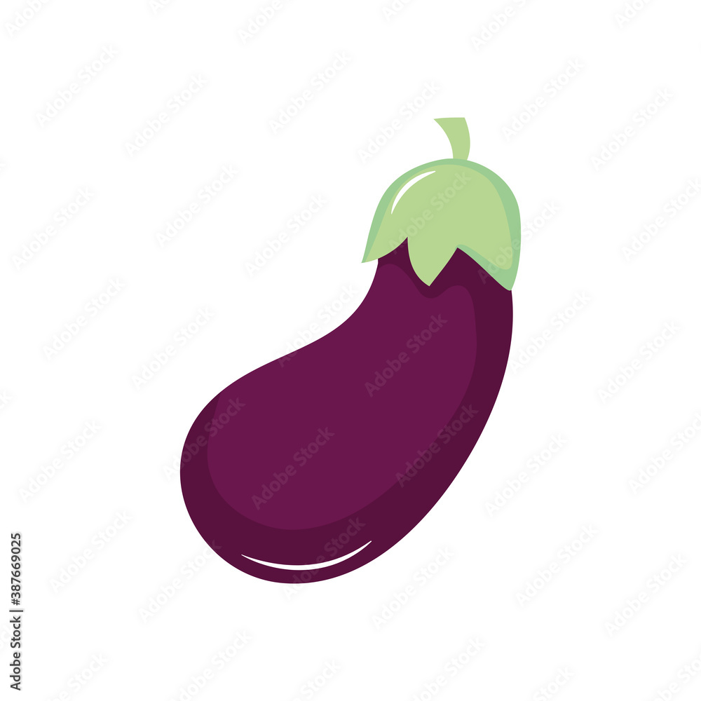 eggplant vegetable icon, flat style eggplant vegetable icon, flat style